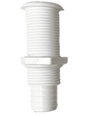Nuova Rade Compact Durchgangsrumpf mit Schlauchtülle 1'' / 25mm - weiß / grau / schwarz