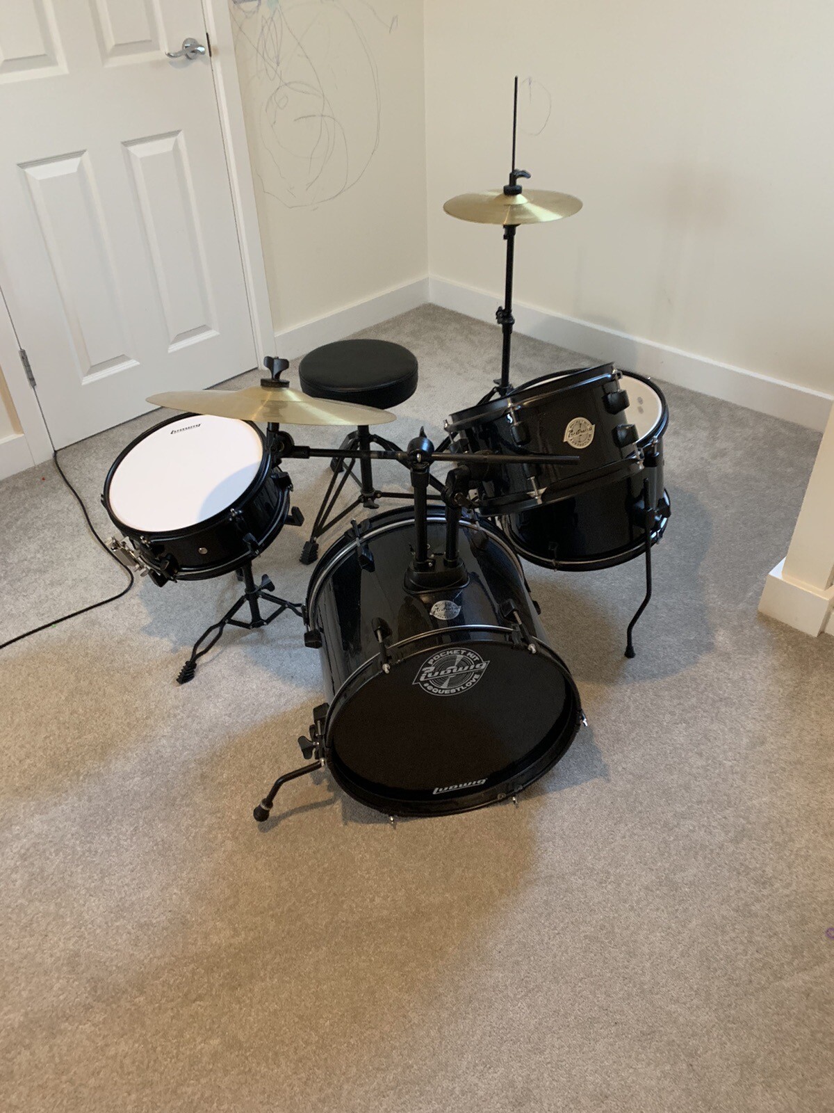 LUDWIG Pocket Kit, Questlove, Wine Black Sparkle eBay