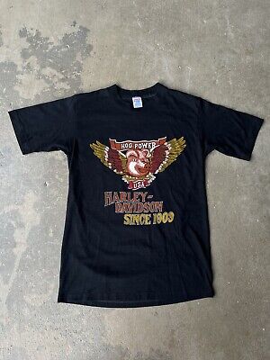 Vintage Harley Davidson Hog Power T Shirt Original 80's (M Vintage Harley Davidson Hog Power T Shirt Original 80's (M