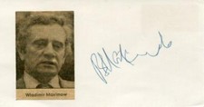 SOVIET WRITER Vladimir Maximov autograph, signed card
