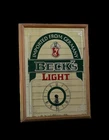 BECK’S LIGHT BEER Vintage Clock Bar Mirror Wall Sign WORKING CLOCK!