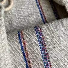 RAINBOW stripe  grain sack grainsack old feed bag Washed linen cotton hemp orga