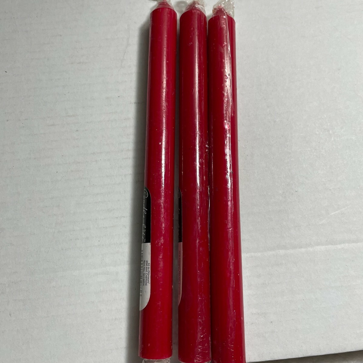 Vintage Candle-Lite Crimson Red 10” Taper Candles NEW Lot of Vintage Candle-Lite Crimson Red 10” Taper Candles NEW Lot of