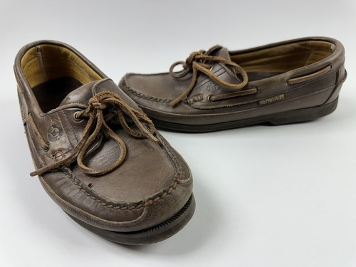 Mephisto Spinnaker Bootsschuhe Herren Größe 10,5 Braun Leder Spitze Freizeit Sneaker
