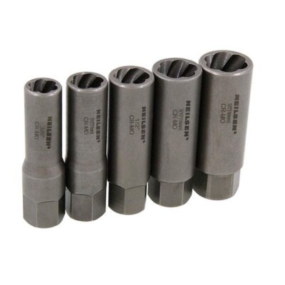 3/8 Zoll Antrieb Deep Twist Steckschlüsselsatz Schrauben Nuss Ausdreher Auszieher 5-teilig (Neilsen CT5520)