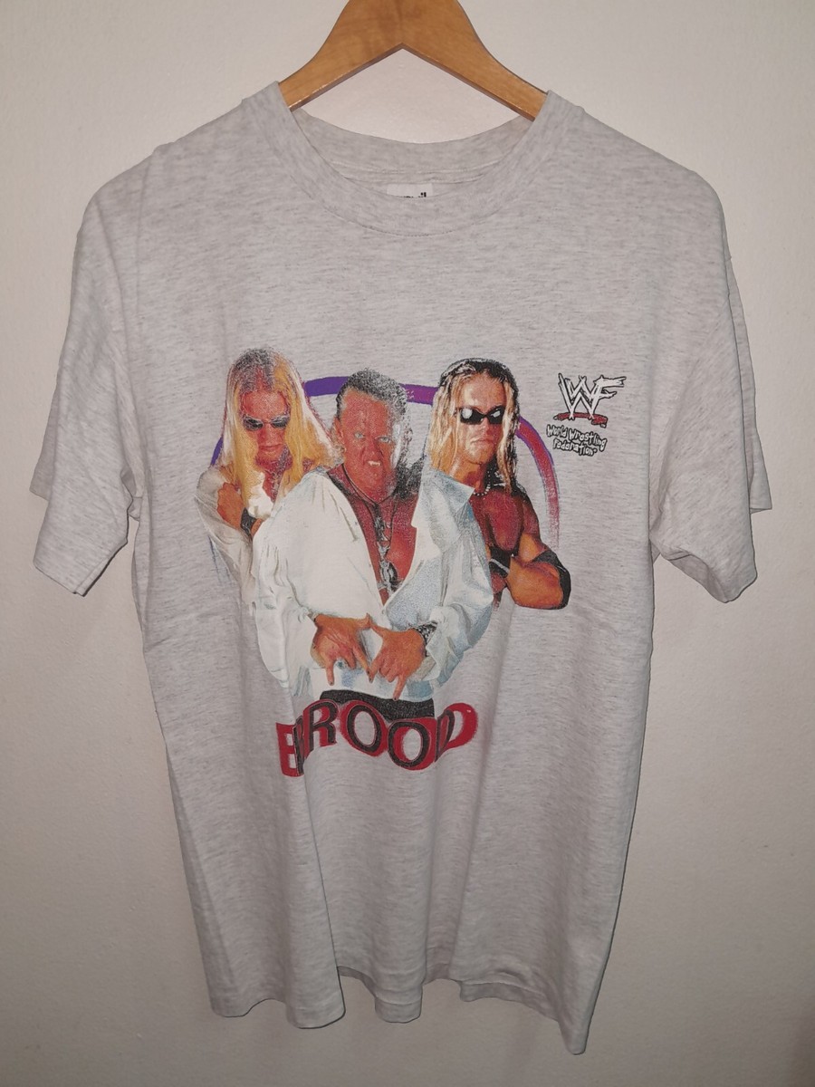 Vintage WWF The Brood Gangrel Edge Christian Tag Team 90's T Shirt