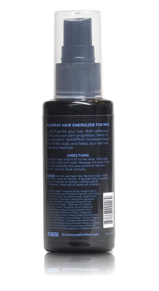 Blackbeard Seaspray Energizante para el Cabello - Spray Suero para el Cabello Hombre - 2.1 Fl Oz. (60 ml) Foto 2 de 4
