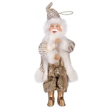 9" Gold Santa Claus Christmas Doll, Santa Collectible Figurine, Santa Figure
