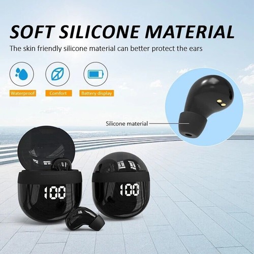 Invisible Sleep Wireless Earbuds Bluetooth 5.3 Headset TWS Waterproof Earphone - Picture 14 of 18