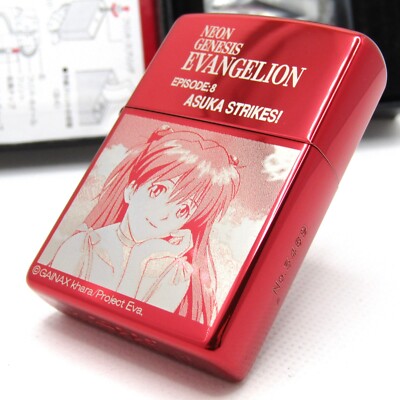 Evangelion Asuka Strikes Langley Limited Red Zippo Oil Lighter
