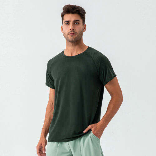 Herren Cool Sommer Locker Fitness T-Shirt Laufen Schnell Trocknen Atmungsaktiv Sport Tops - Bild 15 von 15
