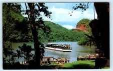 KAUAI, HAWAII HI ~ Wailua River SMITH'S MOTOR BOAT Landing ca 1960s-70s Postcard