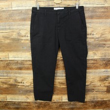 Frank Eileen Wicklow Chino Pants Size 8 Womens Flat Front stretch dark charcoal