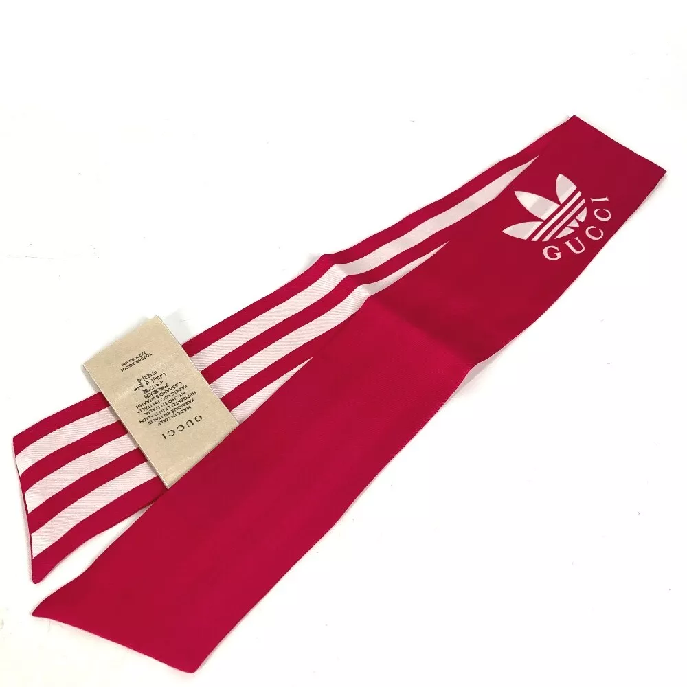 Écharpe bandeau Adidas collaboration cou nœud 3 lignes écharpe GUCCI 703568 écharpe