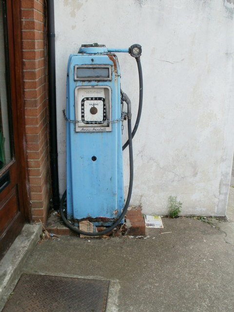Photo Petrol Pump - Long disused petrol pump Heather Road Garage Newport c2010 Photo Petrol Pump - Long disused petrol pump Heather Road Garage Newport c2010
