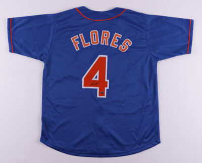 ニューヨーク・メッツ ユニフォーム FLORES 4 Wilmer Flores Signed NY Mets Jersey (RSA Holo) New York (2013–2018