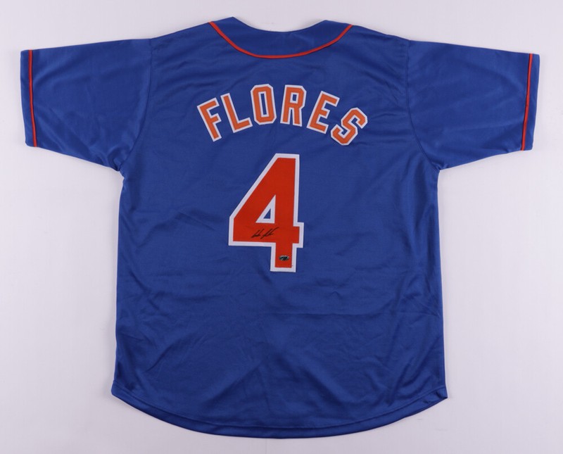 Wilmer Flores Signed Met Jersey (RSA Holo) New York Infielder (2013–2018)Fan Fav