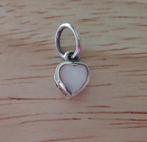 1 Sterling Silver 3D 15x13mm slightly puffy Detailed Double Wedding Heart Charm! - Picture 3 of 3