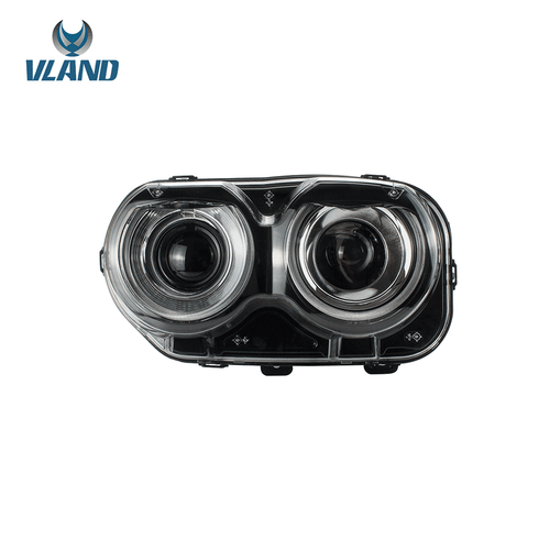 Left Headlight LED DRL Halogen Headlamp For 2015-21 Dodge Challenger Driver Side - Picture 2 of 9