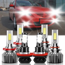 For Mazda 3 2010-2013 6x Front Led Headlight Hilo Beamfog Light Bulbs 6000k