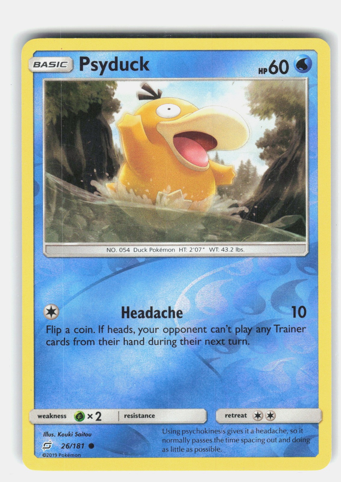 Psyduck 26/181 Pokemon SM - Team Up Reverse Holofoil *LP*