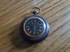 Gunmetal Pocket Watch Monogram Antique Japy Freres