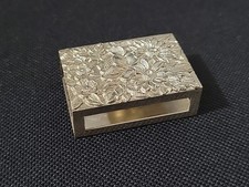 Vintage Sterling Silver S. Kirk & Son Floral Repousse Match Box Case Holder 21g