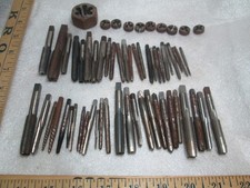 Lot of 60 Various Makers Sizes Taps Threaders Dies Easy Outs 2.3 pounds USA