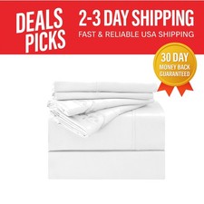 Hotel Luxury King Sheet Set - 6 Pieces, Breathable  Soft, Embroidered Design