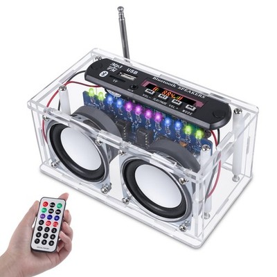 DONGKER DIY Elektronik Lautsprecher Löten Bausatz Bluetooth Kit mit FM Radio,