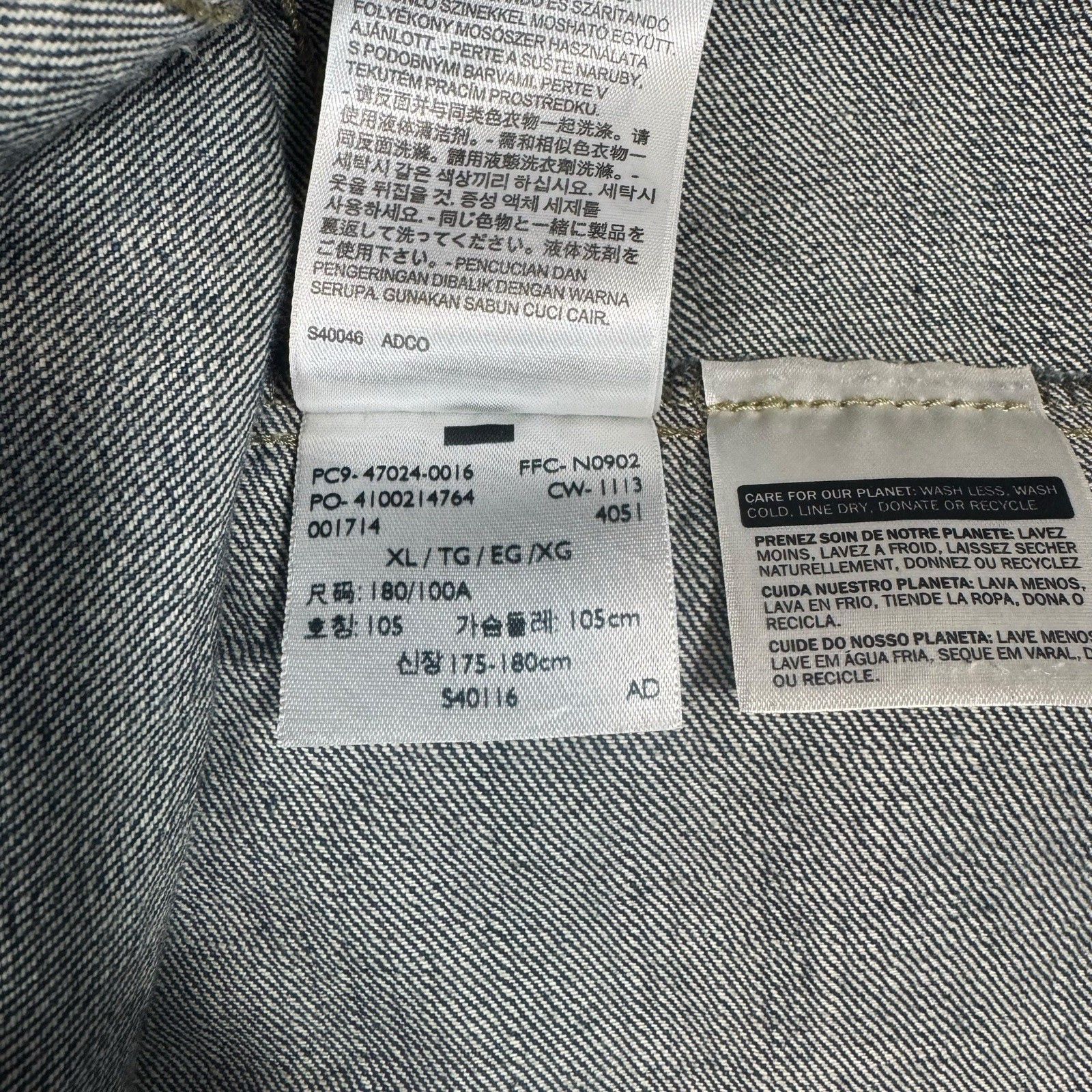 Levi’s Men’s Denim Trucker Jacket XL Blue Jean Vintage Wash Button Front Coat thumbnail 13