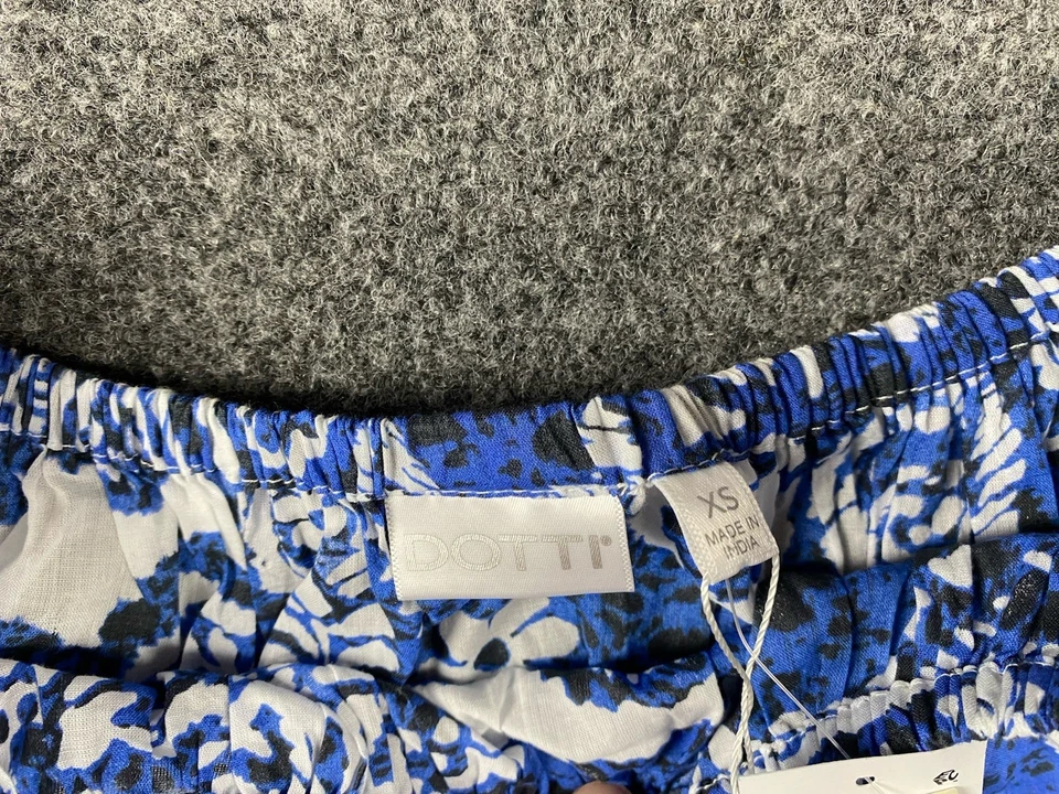 Top corto Dotti de algodón con hombros descubiertos azul cachemira talla XS Foto 4 de 4