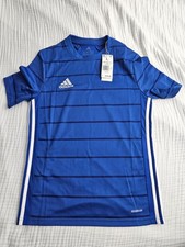ADIDAS Boys blue soccer jersey shirt Size Large L 13-14 New with Tags