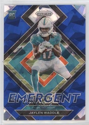 2021 Panini Prizm Emergent Blue Ice 94/99 Jaylen Waddle #E-8 Rookie RC 10qe
