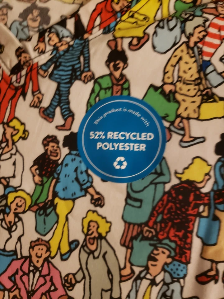 Where’s Waldo Tooniforms Scrub Top Shirt Multicolor Size Small Cartoon Book NWT - Image 3 of 4