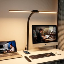 24W Architect Clamp LED Desk Lamp USB Touch 5 Color Mode Craft Study Light