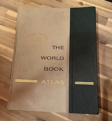 The World Book Atlas 1966 Field Enterprises Hardcover Illustrated Geography
