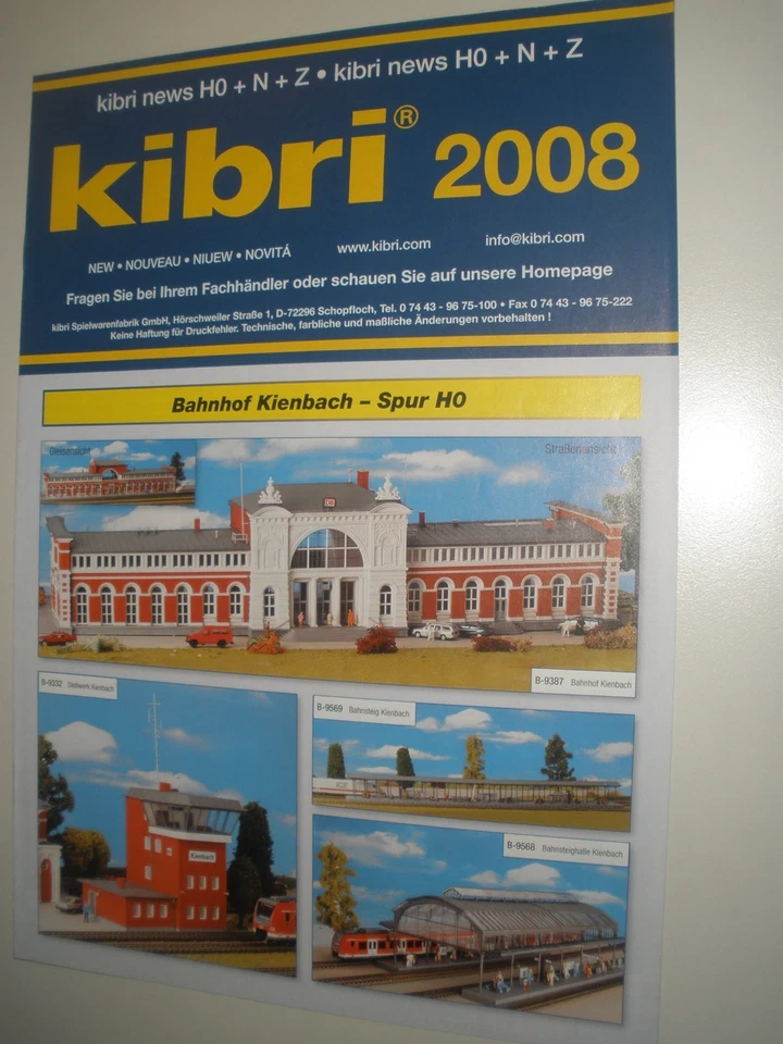 Kibri 2008 Neuheiten  Prospekt  Modellbahnzubehör Katalog - Bild 1 von 1