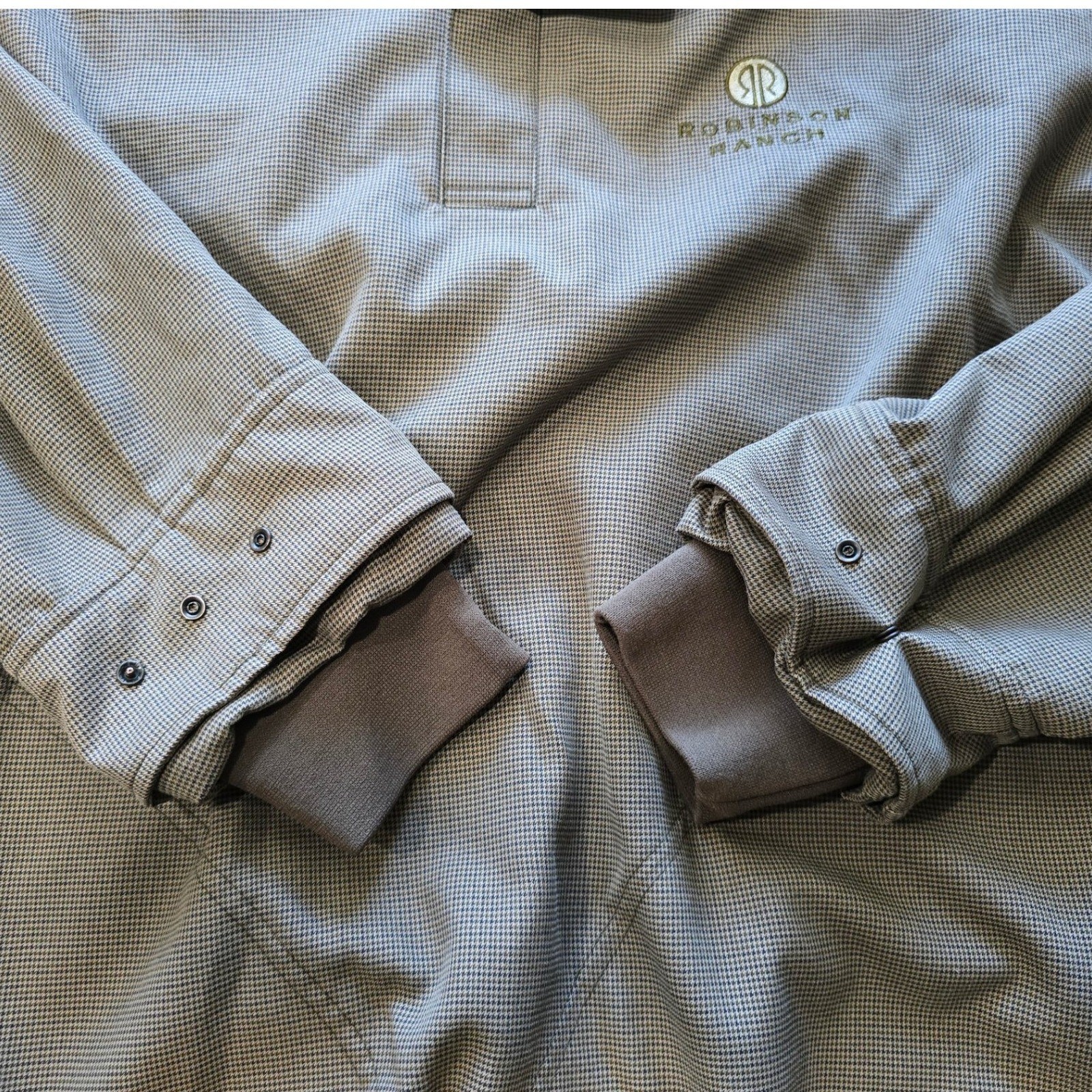 Zero Restriction Quarter Snap Pullover Brown Houn… - image 4