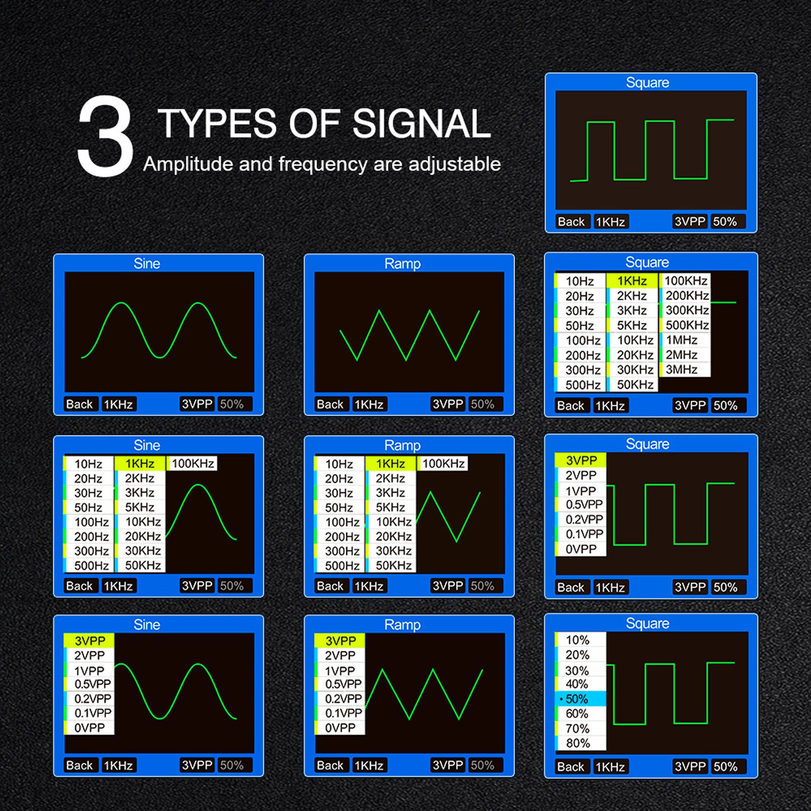 .+Handheld Oscilloscope Digital Oscilloscope 2.4 Inch TFT Screen For Home.