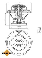 NRF 725074 Thermostat, KüHlmittel FüR Daewoo, Mercedes-Benz, Multicar, Puch,