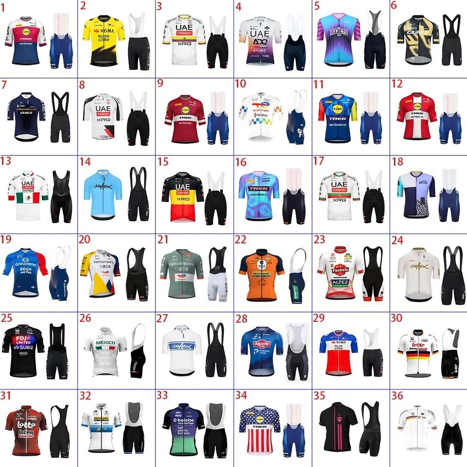 Para hombres 2026 Equipo Ciclismo Jersey Culotte Conjuntos Camisa de Ciclismo Ciclismo Culotte con tirantes