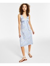 HIPPIE ROSE Womens Midi Dress Blue Adjustable Unlined Pullover Juniors S