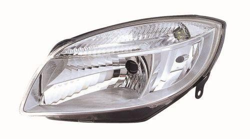 ABAKUS Right Halogen Headlight 665-1114R-LD-EM for Skoda H4 P43t Clear Glass