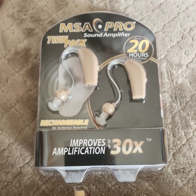 MSA Pro Twin Pack Sound Amplifier BEIGE ( damaged box)