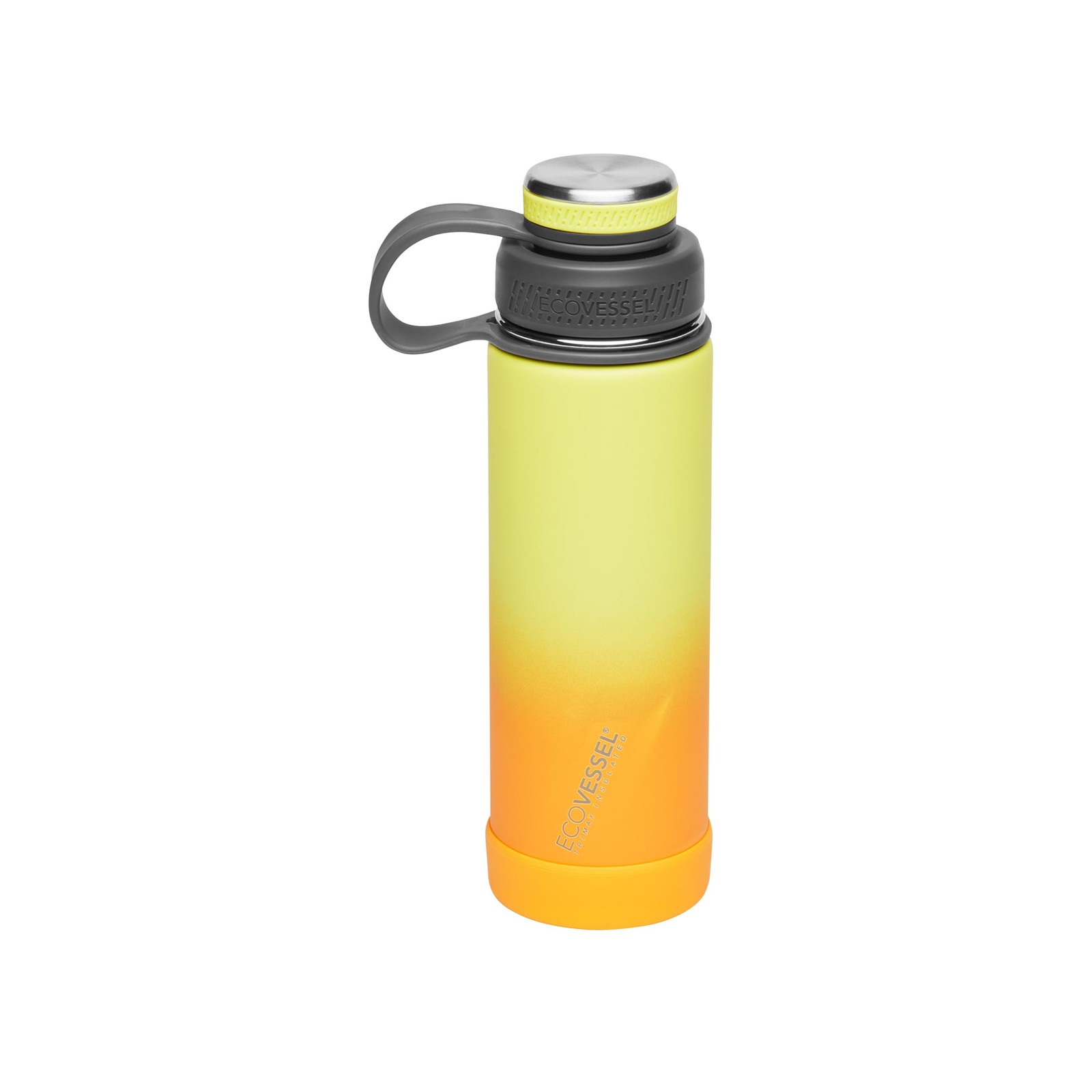 EcoVessel 20oz Insulated Stainless Steel Water Bottle Dual Lid & Bumper New