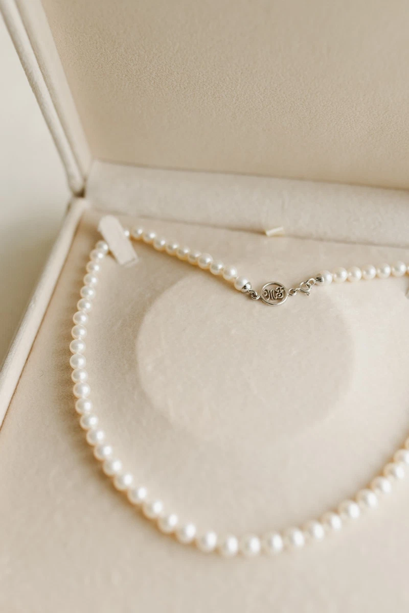 Collana argento 925 oro rosa Perle, Zirconi e Perla barocca | PoNaNa Argento