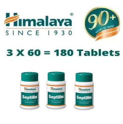 Himalaya Septilin Tablets Pack of 3 | 60 Tabs Each | Herbal | Free Shipping