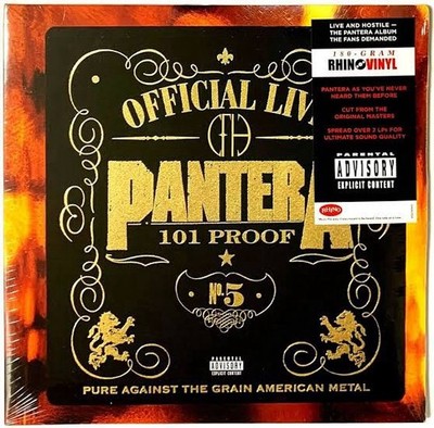 PANTERA OFFICIAL LIVE: 101 PROOF EASTWEST RECORDS AMERICA R162068 US VINYL 2LP