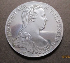 1780 MARIA THERESA 1 THALER  SILVER COIN!  AUSTRIAN HABSBURG EMPIRE "CLEAN"